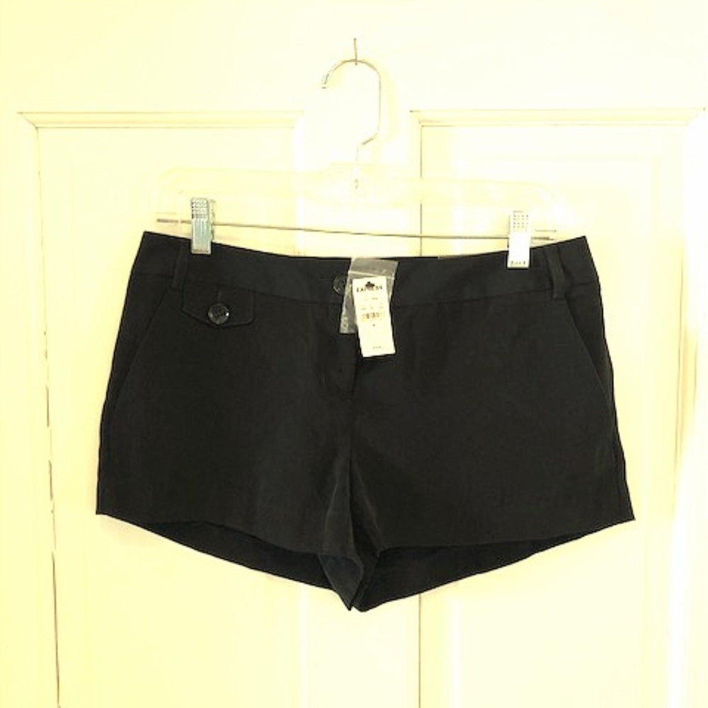 Express black silk shorts